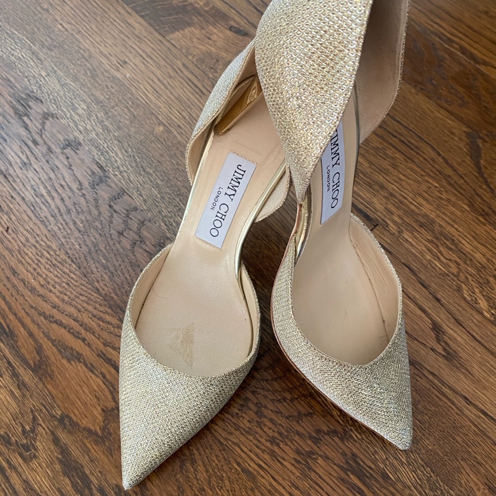 Gold D’Orsay Jimmy Choo Heels